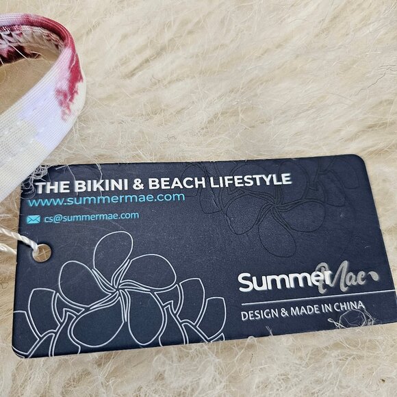 Summer Mae Women's Purple Floral Floral Maternity One Piece Swimsuit Bath Suit S - Picture 5 of 7